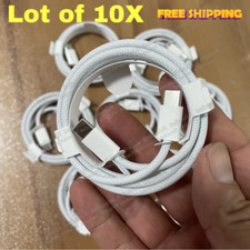 10Pack For iPhone 15 16 17 Pro 60W USB-C to USB-C Fast Charger Cord PD Cable Lot