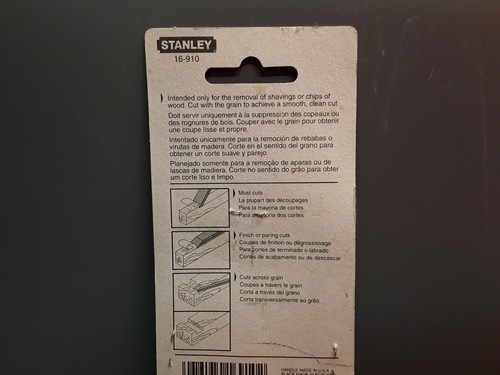 Stanley 1-1/2" Wood Chisel 16-910 Steel End Handle New Old Stock Dated 1998 - Picture 6 of 10