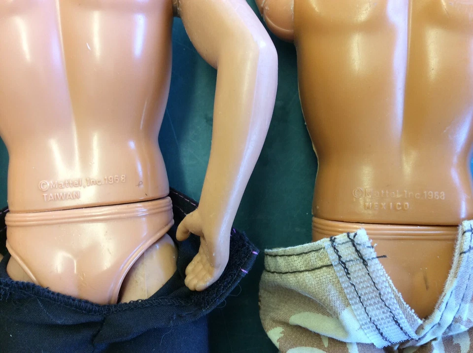 2 Pantalones Cortos y Flecos Vintage 1977 1988 Twist N Turn Kens Palm Tree Foto 2 de 4