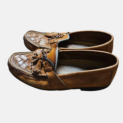 Johnston & Murphy Loafers Mens Brown Leather Tasseled Basket  display picture 3