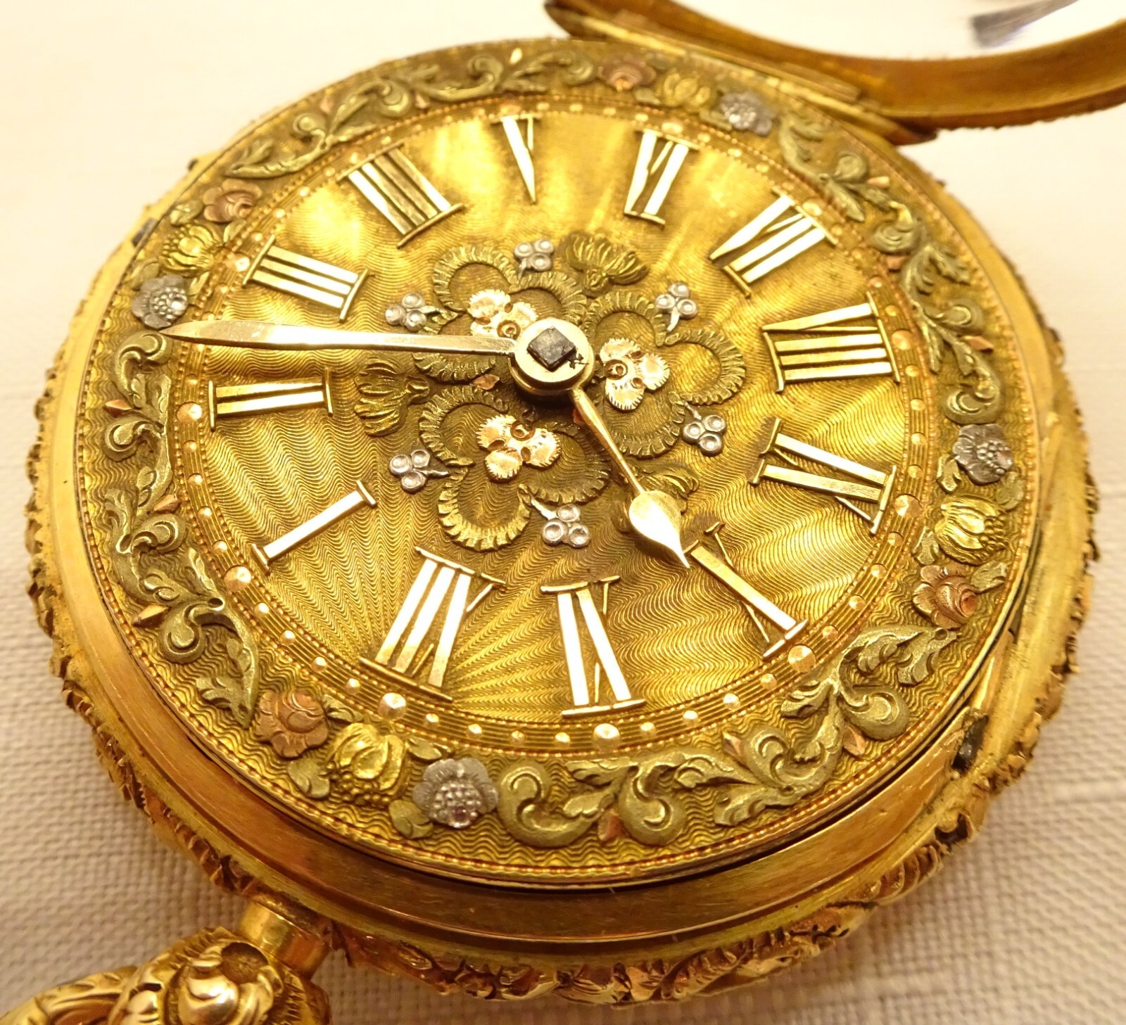 Tobias 18K Gold Fusee Pocket Watch Running Serviced Near Mint Super