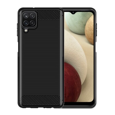 Easy to Install Carbon Fiber Soft Slim TPU Case for Samsung Galaxy A12 SM-A125U
