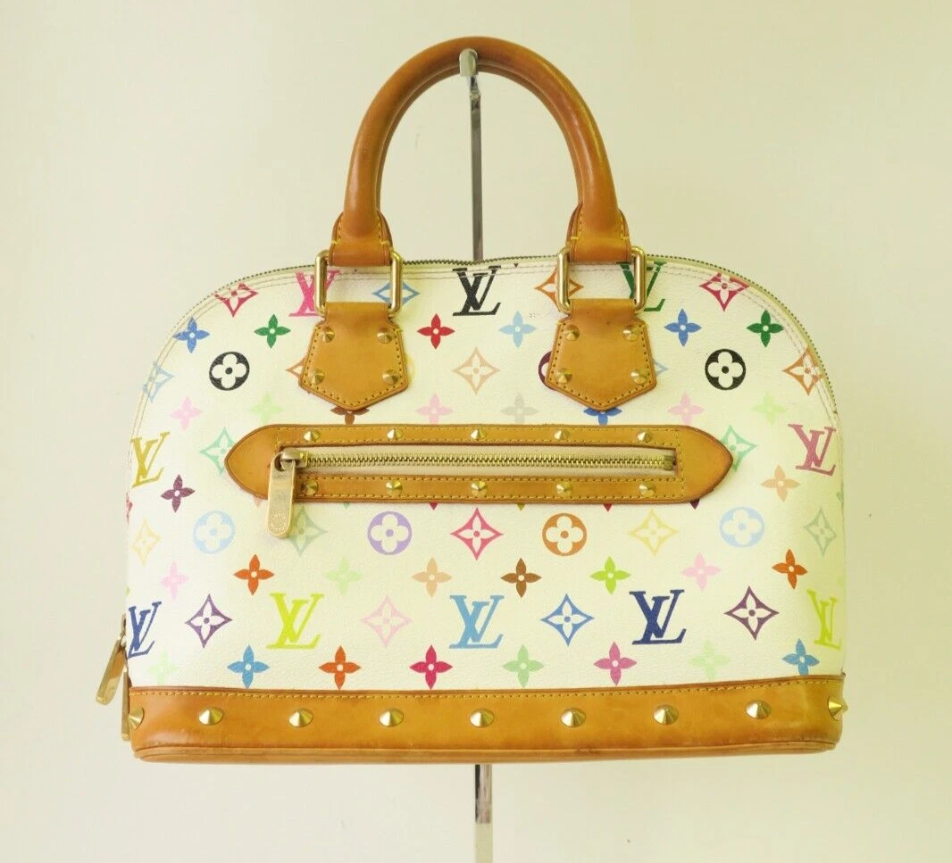 Vintage Louis Vuitton Monogram Multicolor White Alma