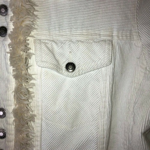 Abrigo de mujer Colebrook talla 14 16 blanco pana imitación piel abotonada - Imagen 6 de 12