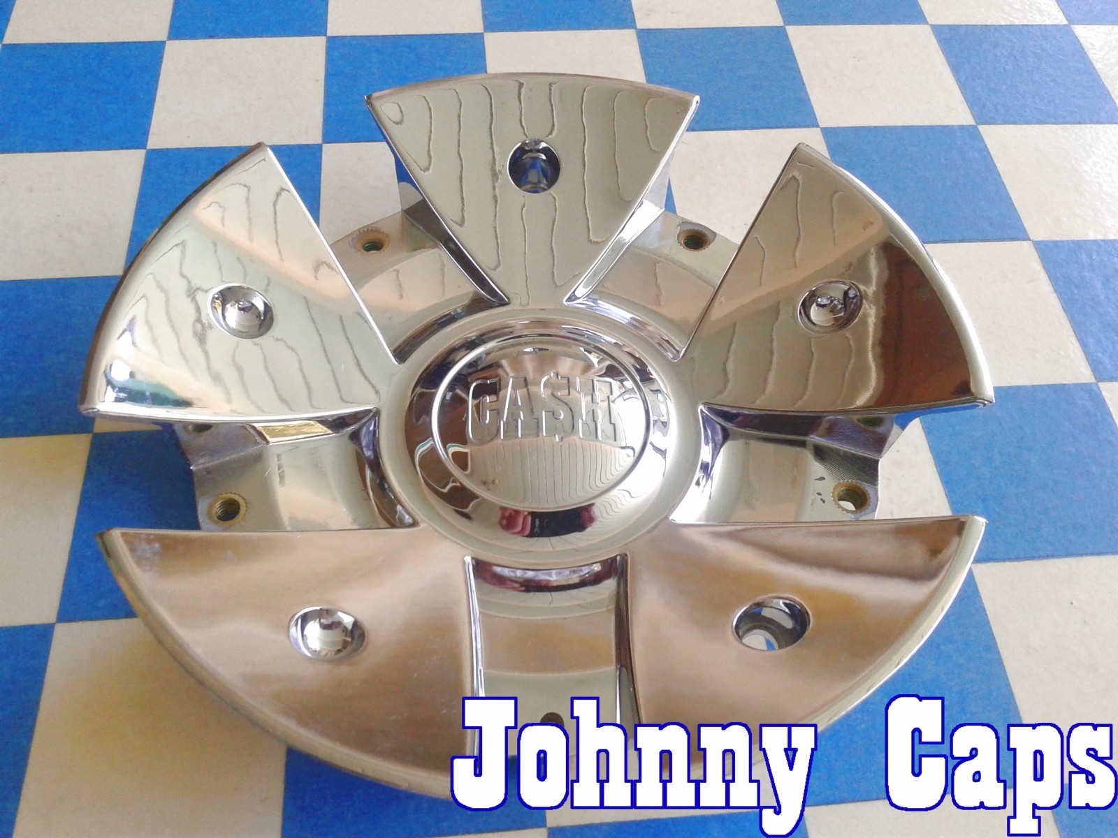 CASH Wheels [48] Chrome Center Caps # ILAN615/610-100  Custom Center Cap (1)