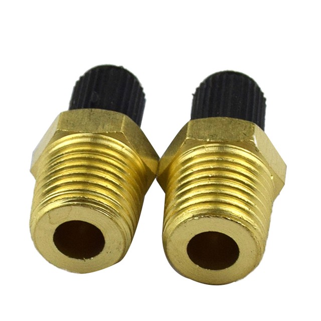 2pcs 1/4 NPT MPT Solid Brass Air Compressor Tank Fill Valve for
