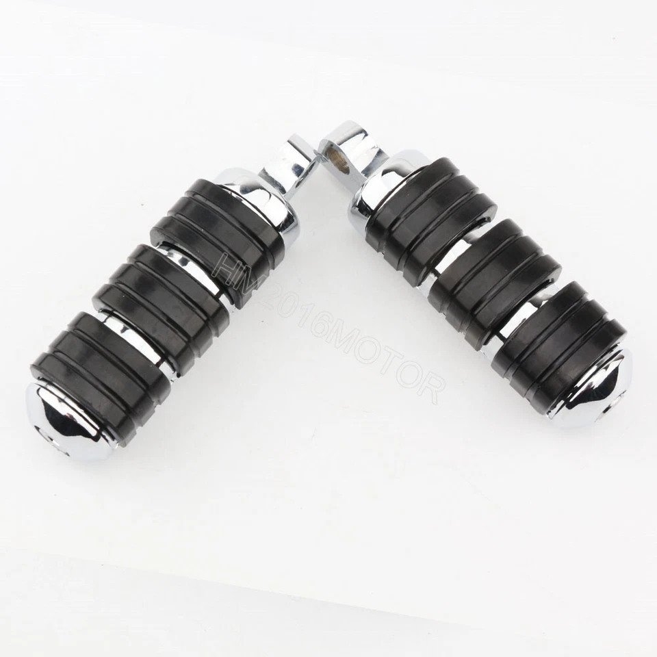 Pedales de estriberas cromados para carretera soportes macho para motocicleta Harley Davidson Foto 3 de 4