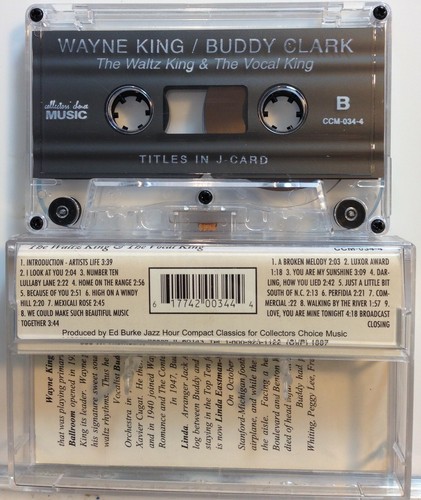 Wayne King, Buddy Clark : The Waltz The Vocal King (Cassette Tape) *Very Good* - Picture 2 of 2