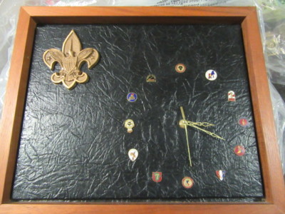 Boy Scout 12 Region Clock and Key Holder, One of a Kind, 1970's