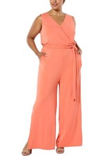 C Wonder by Christian Siriano Wide Leg Knit Jumpsuit Sunkissed