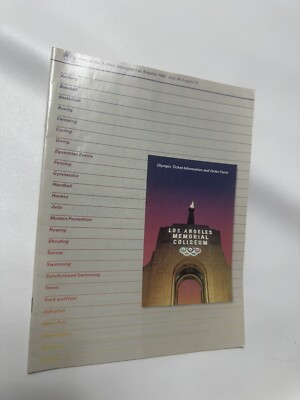 1983 Los Angeles Olympic Games Opening Ceremonies Program 28 pages  8 x 11 inch