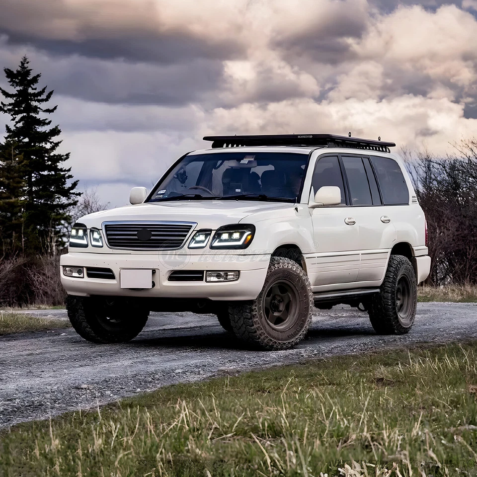 HC LED Head Light For 1998-2007 Lexus LX470 DRL Projector Lamp Assembly L+R Side - Imagem 2 de 4