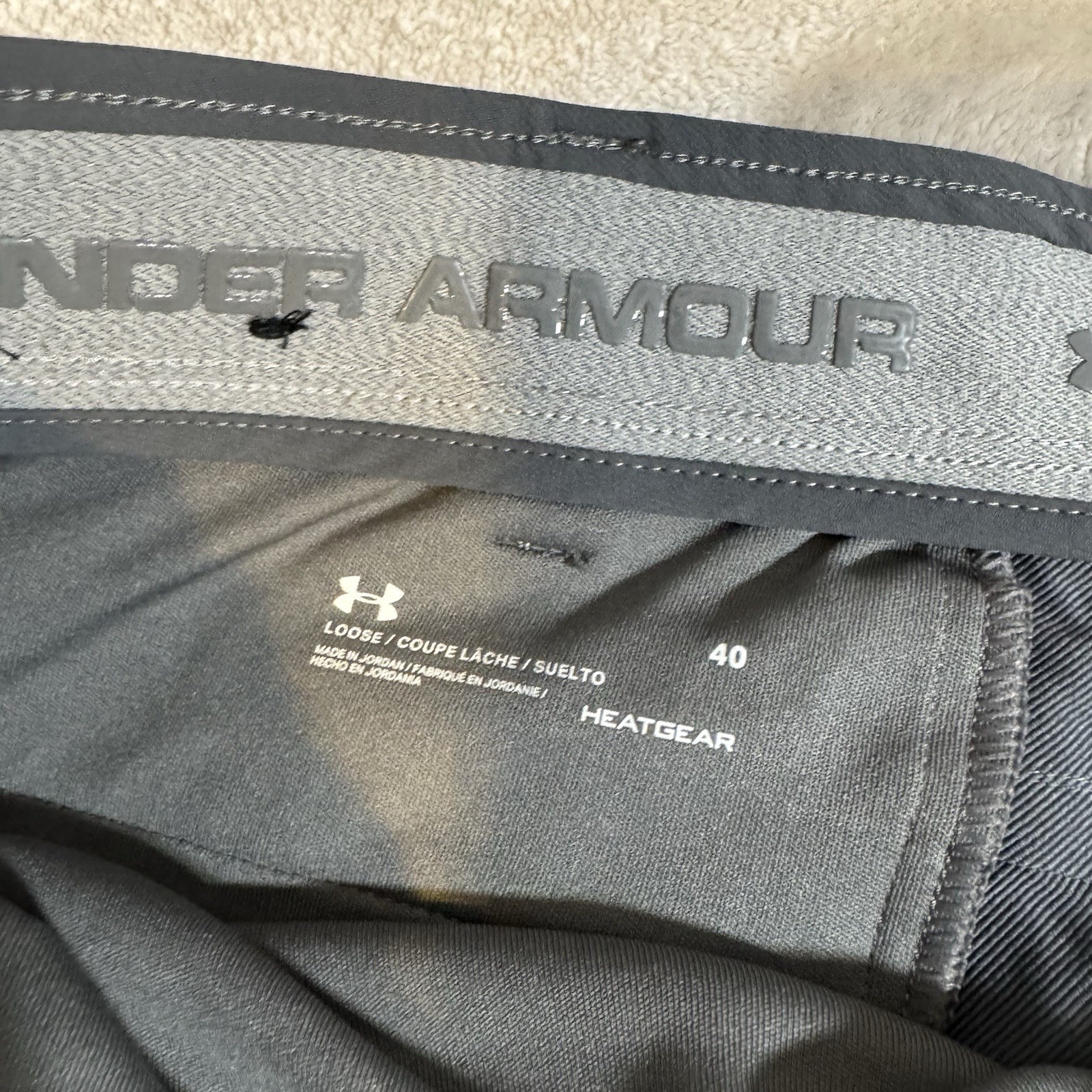 Under Armour Heatgear Flex Shorts Men Size 40 Gray Stretch Golf