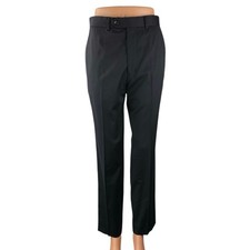 Brooks Brothers Women's Black High Waisted Straight Leg Trousers Dress Pants 36