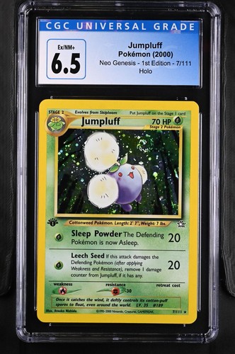 Jumpluff (1st Edition) graded CGC 6.5 for sale on eBay