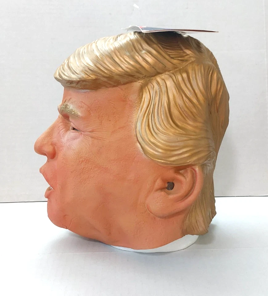 New! Donald J. Trump Mask Full Head Latex Mask 2017 Smiffys NWT MAGA Republican - Image 3 of 4
