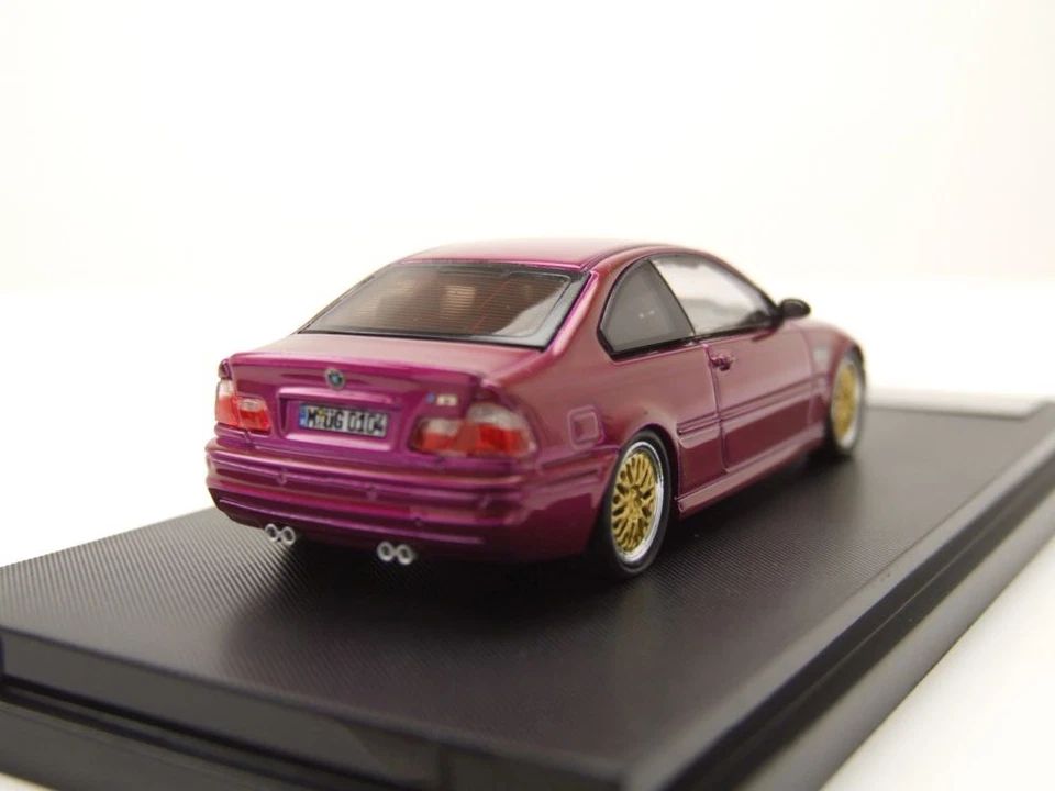 BMW E46 Viola Con Cerchi BBS Modellino 1:64 Stance Hunter - Immagine 2 di 4