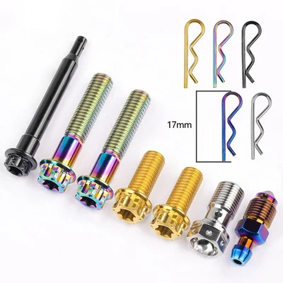 Juego de pernos de pinza de freno de disco de titanio para motocicleta con clip R para Brembo