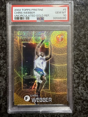Chris Webber Gold Refractor #5 card