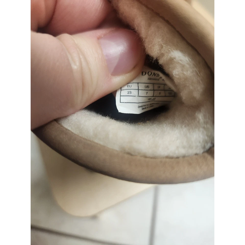 DONSJE AMSTERDAM 儿童鼠尾草绿色皮革 Organza 蕾丝内衬靴 — 第 4/4 张图片