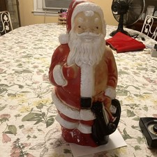 Vintage 1968 Empire Weihnachten Weihnachtsmann beleuchtet Blasform 13" USA kein Licht