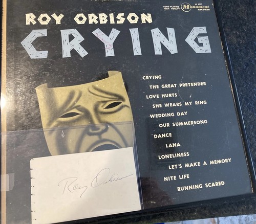 Roy Orbison Autograph Also The Crying Album  - Picture 1 of 2
