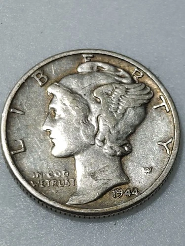1944 Mercury Dime – WWII 90% Silver – Philadelphia Mint – Winged Liberty