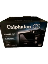 Calphalon Quartz Heat Countertop Oven, Dark Stainless Steel, 5 Piece Deluxe Set