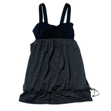 Lululemon Athletica Run Back On Track Tank Top Activewear Active Sz 4 Black Gray