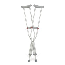 NEW Medline Lightweight Aluminum Red Dot Crutches, ONE PAIR Patients 5  1   5  -9  
