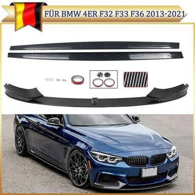 Carbon Look Seitenschweller+Frontspoiler Lippe Für BMW 4er F32 F33 F36 2013-2021