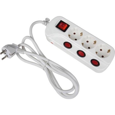 Presa Multipla Tripla Da Parete – Adattatore Con 3 Scomparti – Bianco