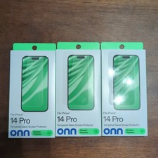 Onn Glass Screen Protector iPhone 14 Pro Clear lot of 3