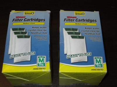 Two Boxes (6 Filters) Tetra Whisper 26218 Medium 5 15 Carbon Filter Cartridges