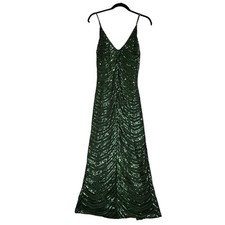Lulus Shine Language Emerald Green Sequin Mermaid Maxi Dress Large Sparkle Bold