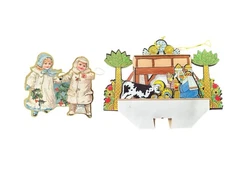 Nativity Scene Christmas Card - 3D Pop Up Holiday Nativity - Bonus Ornament