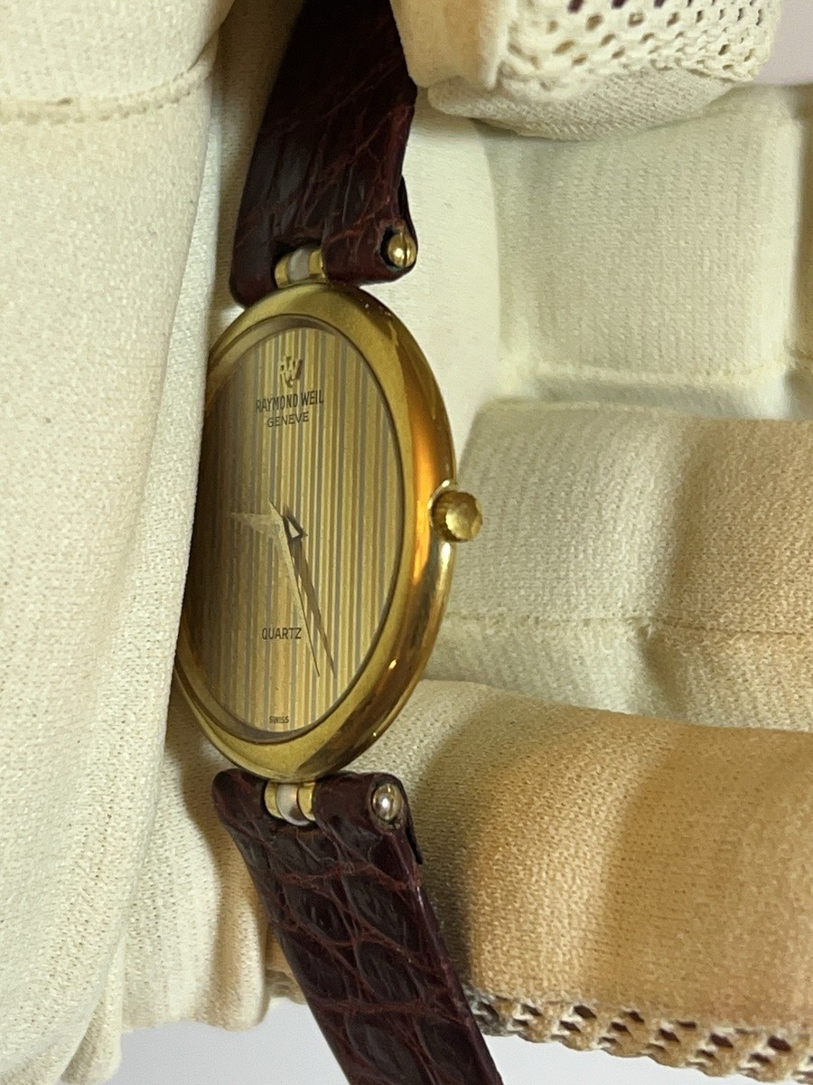 VINTAGE RAYMOND WEIL GENEVE 3703 QUARTZ 18K GOLD