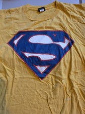 Vintage Superman T Shirt Mens XL Yellow DC Comics 2000 Single Stitch USA Made