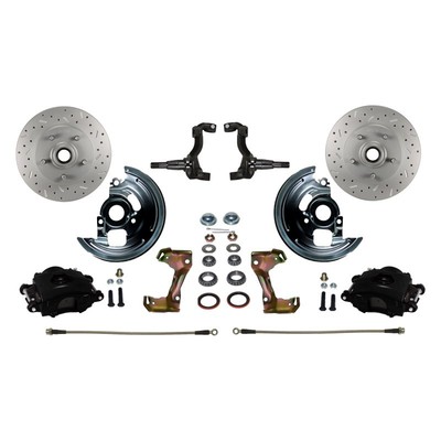For Chevy Chevy II 62-67 Drilled & Slotted Front Disc Brake Conversion Kit