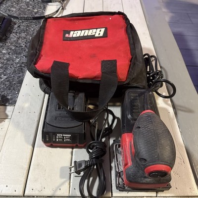 BAUER 1704C-B 20V 1.7 A Rapid Charger + Bag + 1715E-B Sander Lot