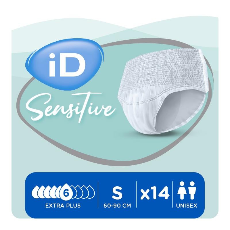 14 x iD Sensitive Pants Extra Plus Small Adult Unisex Pants | 1 Pack of 14
