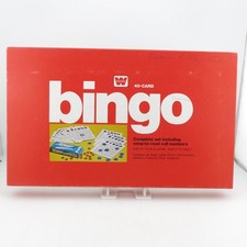 Bingo Whitman Traditional Game 40-Card Set Ages 7 Plastic Markers 1970s