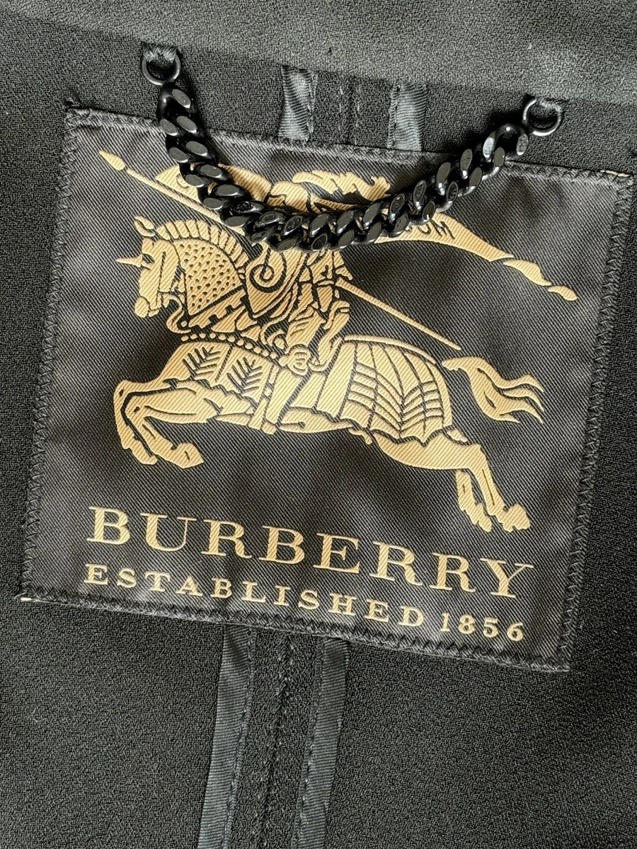 Abrigo Burberry Prorsum negro llamativo - Colección pasarela otoño 2008 IT38/UK6