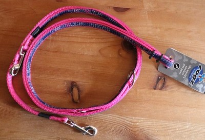 Rogz Hundeleine Jelly Bean ca.1 cm/ca.180 cm pink, 3 fach verstellbar,Neu(99227)