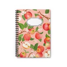 Apple Blossom Spiral Notebook School Notebook, Floral Notebook, Pretty Notebook