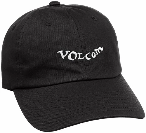 VOLCOM CAP STENCIL Cap BLACK Yupoong strapback adjustable HAT CAP Aust Seller