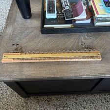 Vintage Wood And Brass Hollywood Belt  Tie Rack - 36 Hooks  4 Hanging USA Exc