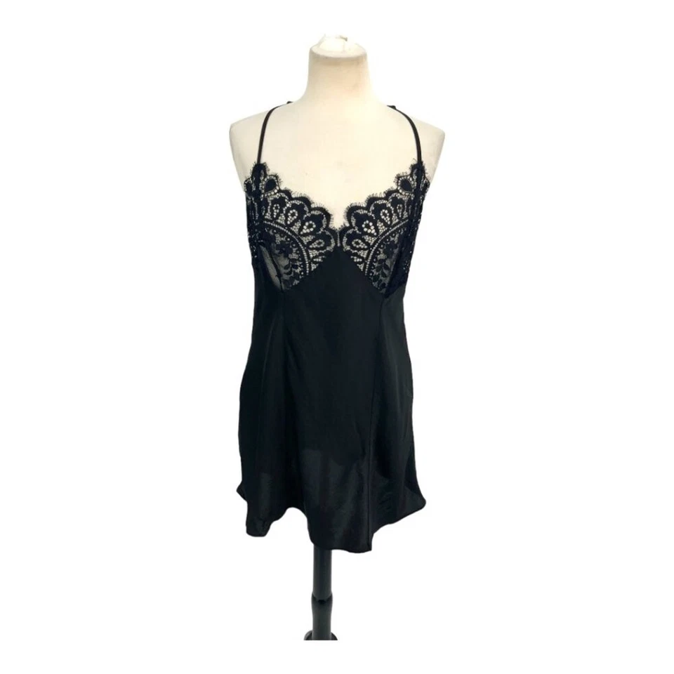 Jezebel Rita Black Lace Chemise Size Medium NWOT $55 MSRP — 第 2/4 张图片