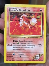 POKEMON BLAINE'S GROWLITHE 62/132 COMMON GYM CHALLENGE VLP CARD