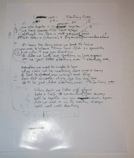 Starting Over John Lennon handwritten Lyrics reprint 9